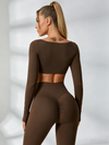 Square Collar Long Sleeves