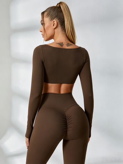 Square Collar Long Sleeves