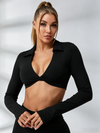 Twist Breathable with Chest Pads Yoga Long Sleeves