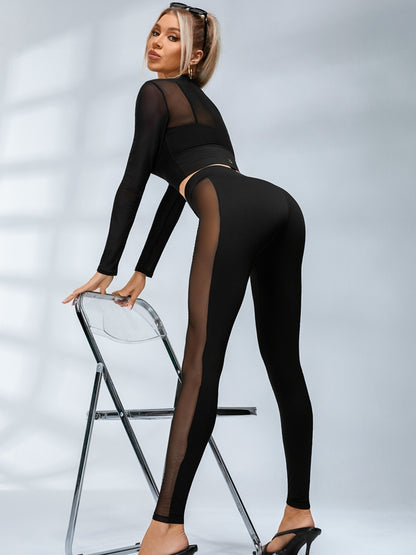 Sexy Sheer Mesh Seamless Leggings