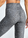 ZASUWA Female Leopard Print Scrunch Bum Leggings