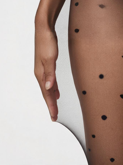Sheer Polka Dot Pantyhose