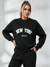 Feamle Letters Print Fleece Hoodie