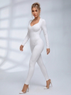 Tummy Control Zipper Hip-lift Jumpsuit