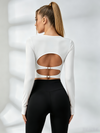 Sexy with Chest Pads Hollow Out Thumbholes Long Sleeves