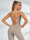 Sexy Cross Back Flare Jumpsuit