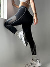 ZASUWA Female Sexy Fishnet Stripe Contrast Color Leggings