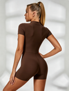 Stand Collor Zipper Hip-lift Romper