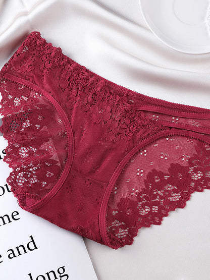 Sexy Lace Irregular Hollow Out Panties