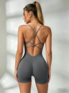 Cross Back Scrunch Bum Short Romper