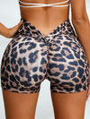 🖤ZASUWA Female Leopard Deep V Back Scrunch Bum Shorts