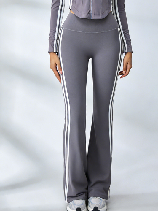 ZASUWA Female Solid Color Hip-lift High-waisted Flare Leggings