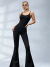 ZASUWA Female Cross Back Flare Jumpsuit