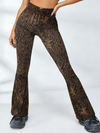 ZASUWA Female Sexy Leopard Print Flare Leggings