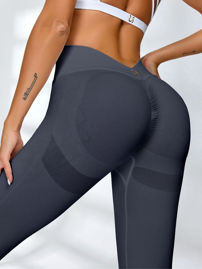 Sexy Deep V Back Scrunch Bum Leggings