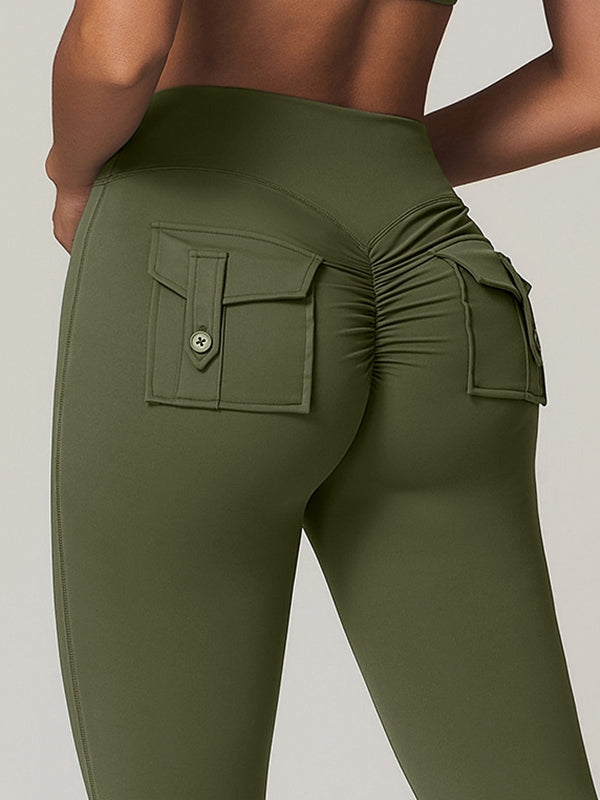 Cargo-Leggings mit Tasche und Scrunch-Po