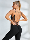 Unique Mesh Hollow Out Backless Jumpsuit