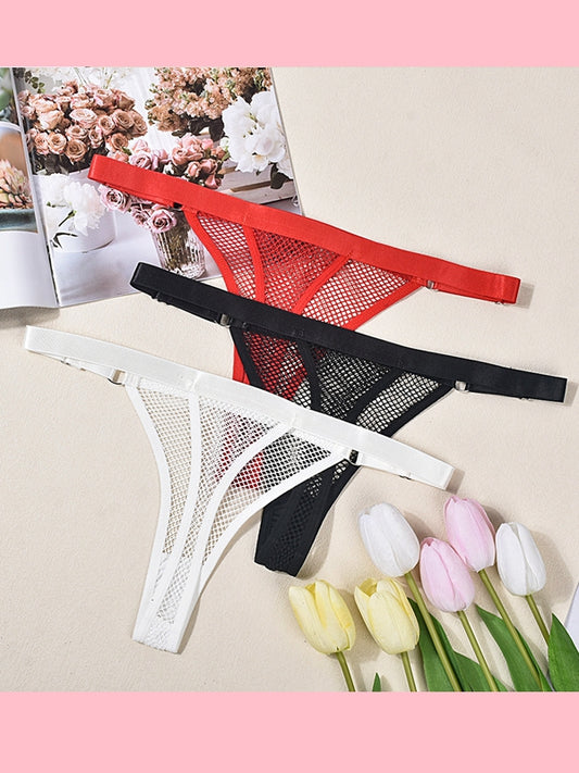 ZASUWA Female Mesh Solid Color Panties