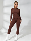 Sexy Backless Zipper Scrunch Bum Jumpsuit