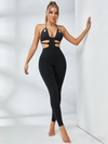 Unique Hollow Out Deep V Back Jumpsuit