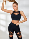 Mesh Cutout Cross Back Tracksuit