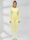 Sexy Backless Zipper Scrunch Bum Jumpsuit