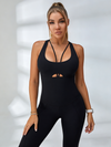 🖤ZASUWA Female  Hollow Out Cross Back Jumpsuit