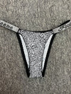 ZASUWA Female Sexy Crystal Leopard Print Panties