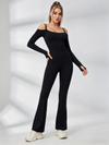 U-Ausschnitt Scrunch Bum Elastischer Enger Overall