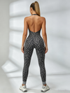Leopard Print Backless Jumpsuit