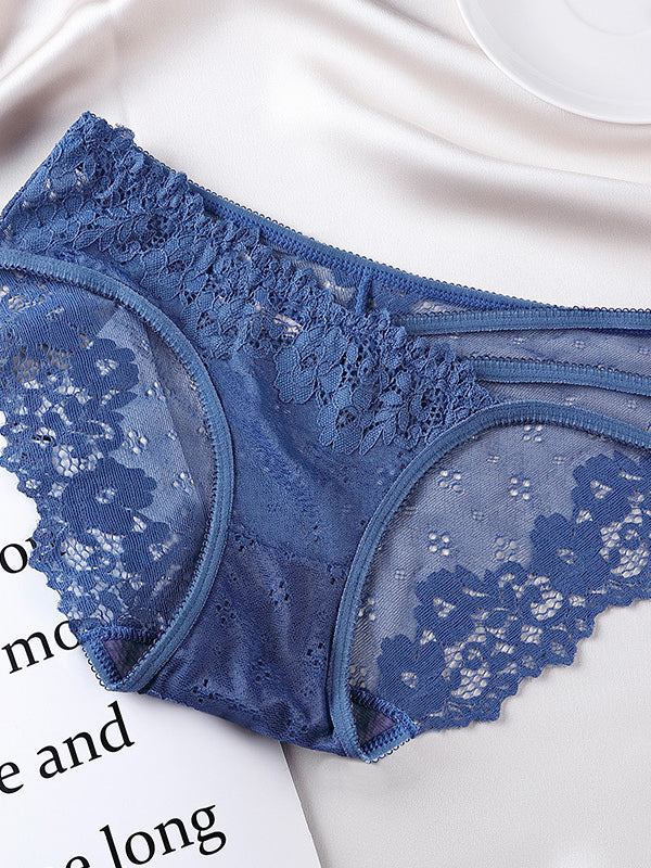 Sexy Lace Irregular Hollow Out Panties