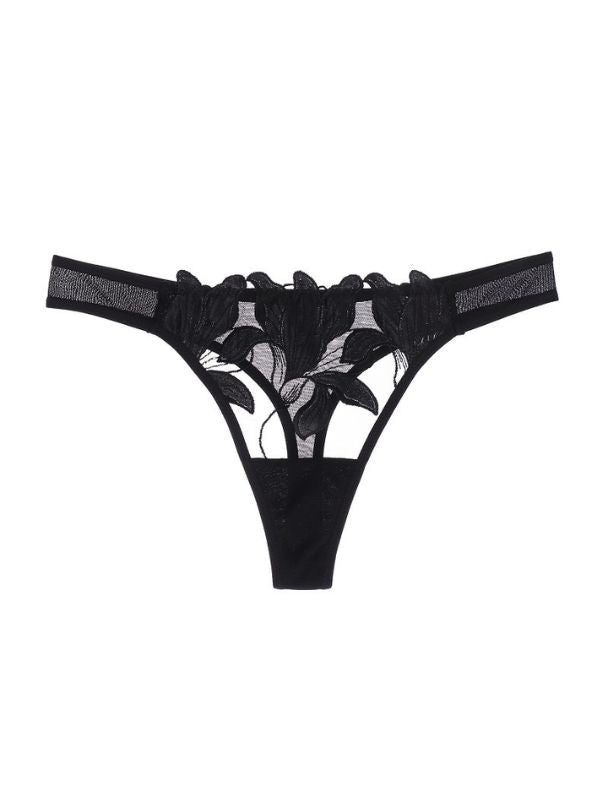 Lily Embroidered Mesh Panties