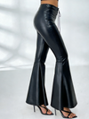 ZASUWA Female Faux Leather Flare Leggings