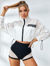 🖤ZASUWA Female Micro Mesh Short Tracksuit