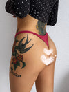 ZASUWA Female Sexy Solid Color Print T-Back Panties