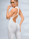 ZASUWA Female Zipper Backless Scrunch Bum Jumpsuit