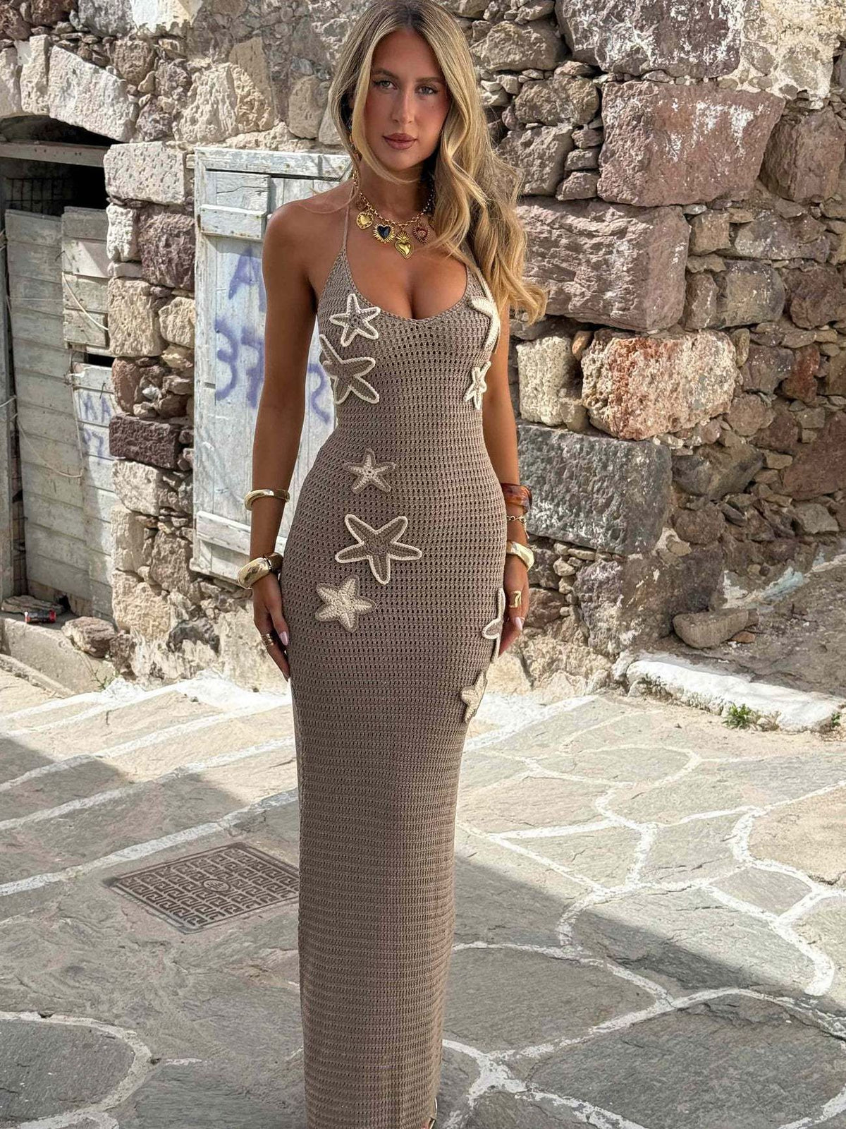 Sexy Fishnet Starfish Without Bikini Set Cover Up