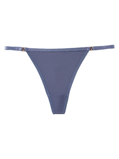 Hollow Out Crystal Silk Panties