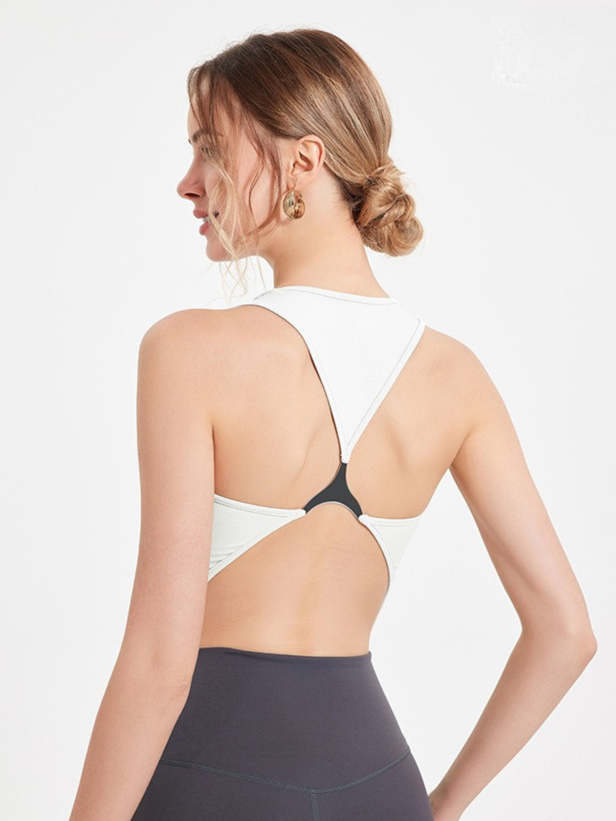 U Collar Backless Metal Tank