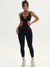 ZASUWA Female Hollow Out Sleevesless Jumpsuit