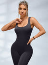 Deep V Back Ribbed Jumpsuit