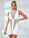 🖤ZASUWA Female Sexy Mesh Deep V Back Short Romper