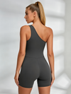 Solid Color Cutout Romper
