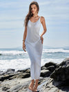 ZASUWA Female Sexy Hollow Out Backless Halter Swimwear Cover-up Long Dress Without Bikini Set