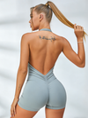 🖤ZASUWA Female Halter Backless Deep V Back Short Romper