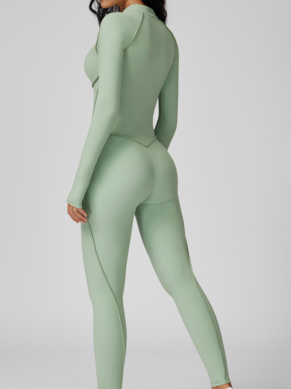 Sexy Zipper Stitch Performance Jumpsuit