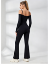 U-Ausschnitt Scrunch Bum Elastischer Enger Overall