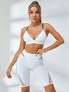 🖤ZASUWA Female Mesh Cross Back Short Tracksuit