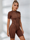 Sexy Backless Zipper Scrunch Bum Romper
