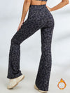 ZASUWA Female Fleece Leopard Print Flare Leggings